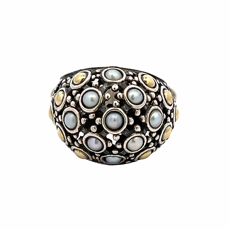 Estate Two-Tone John Hardy Jasilimar Pearl Ring