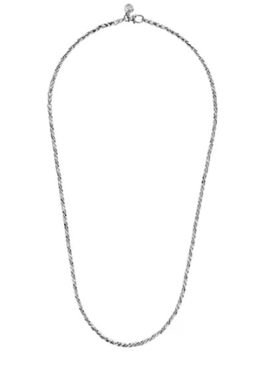 Sterling Silver Hollow Chain Silver Necklaces Length 22 Designer: Gabr