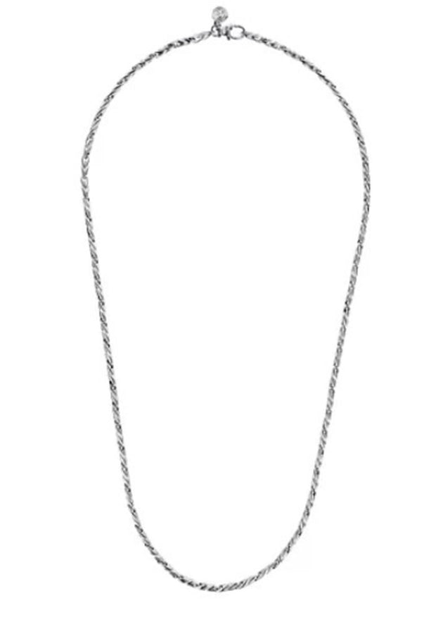 Sterling Silver Hollow Chain Silver Necklaces Length 22 Designer: Gabr
