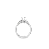 Lady's White 18 Karat 5mm Ring Size 6.5 With 0.10TW Round G/H VS2 Diam