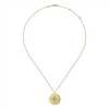 Gabriel & Co. Fashion 14K Yellow Gold Diamond Star Medallion Necklace