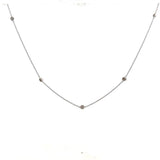 Lady's Yellow 14 Karat 5 Bezel Sation Necklace Length 18 With 5 = 0.39