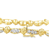 Estate Two-Tone Diamond Cluster Bracelet