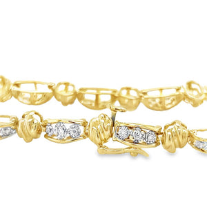 Estate Two-Tone Diamond Cluster Bracelet