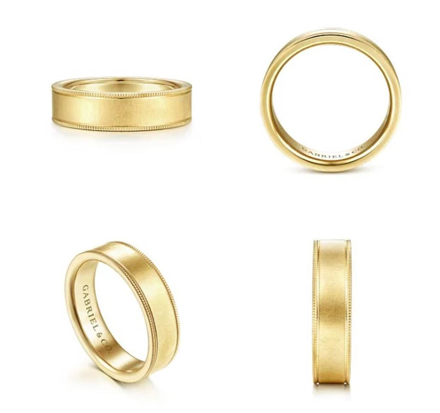 Gold Wedding Bands  -  Men'