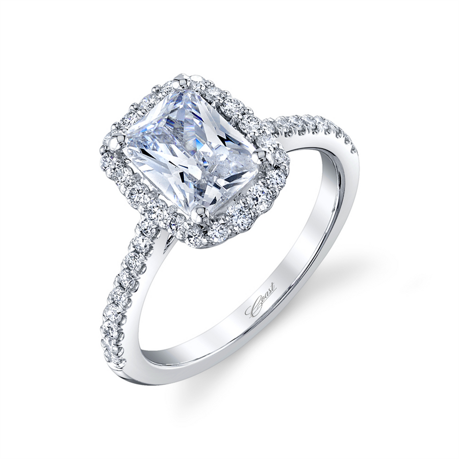 Coast Diamond Rectangular Halo Ring Mounting