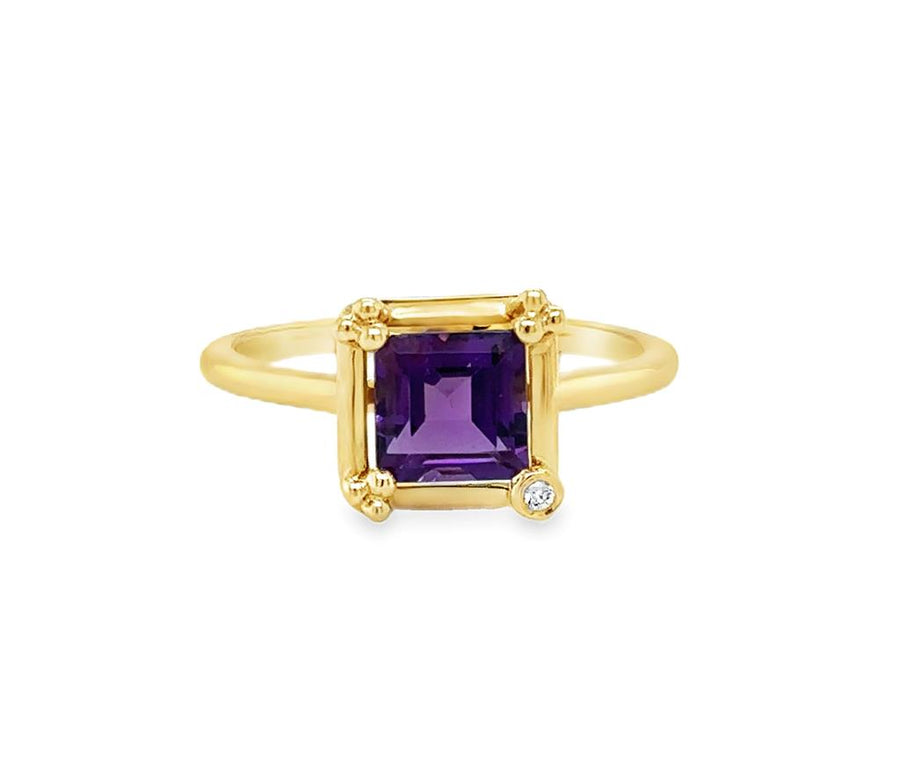 Amethyst 14 Karat Yellow Fashion Ring