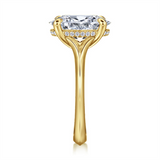 Lady's Two-Tone 14 Karat 6-Prong Split Shank Engagement Ring Semi-Moun