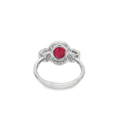 Three Stone Ruby and Diamond Ring