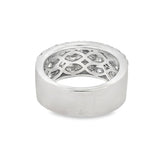 Lady's Platinum 3-Row Pave Fashion Ring Size 6.5 With 30 = 2.89Tw Roun