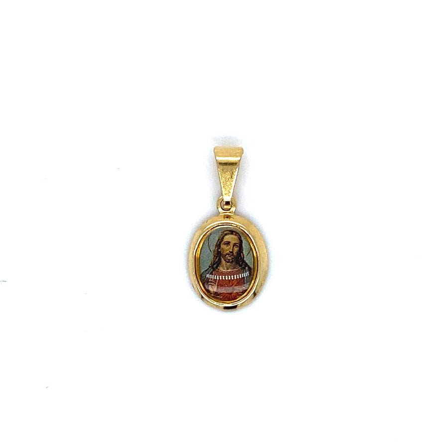 Gold Plated Jesus Pendant Estate Jewelry