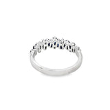 Lady's White 18 Karat Band Fashion Ring Size 6.5 With 17 = 0.72TW Bagu