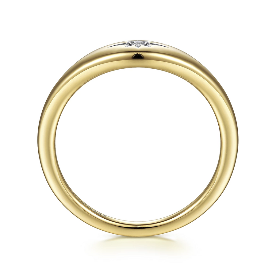 Gabriel & Co. Fashion 14K Yellow Gold Diamond Starburst Ring