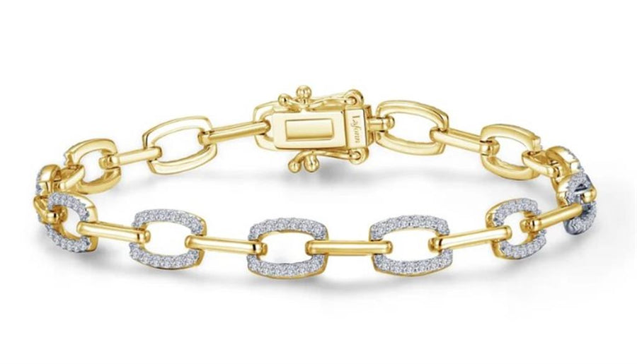 Lafonn Yellow Gold-Plated Sterling Silver Alternating Link