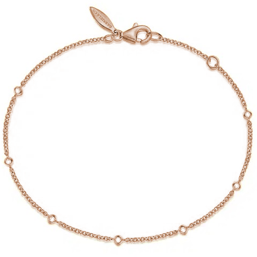 Gabriel & Co Dainty Diamond Station Bracelet