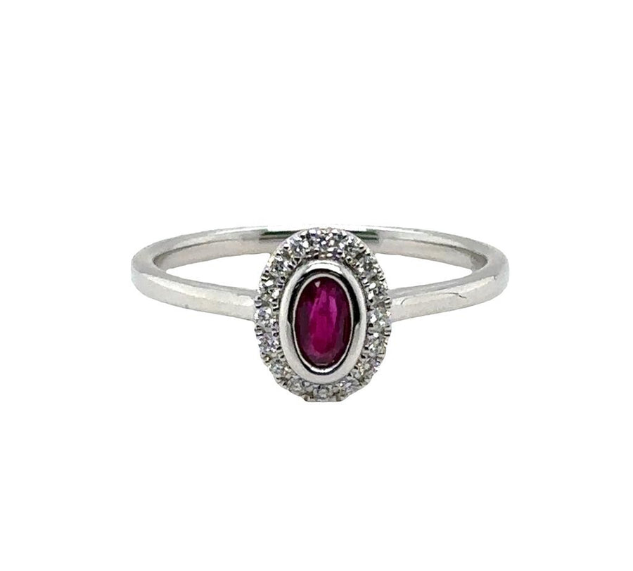 Ruby 14 Karat White Fashion Ring
