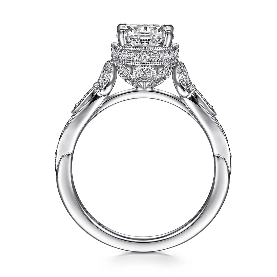 Gabriel & Co. Yvonne - Floral Diamond Engagement Ring Mounting