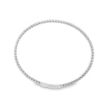 White Gold Flexible Diamond Tennis Bangle Bracelet