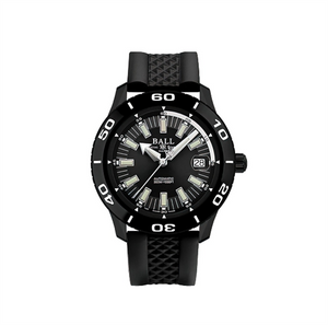 Fireman Watch with Black Rubber Strap