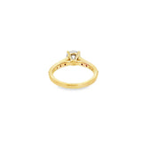 Round Cathedral Style Diamond Engagement Ring