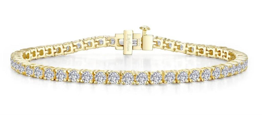 Lafonn Yellow Gold-Plated Sterling Silver Classic Tennis
