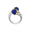 Estate John Hardy Two Tone Dot Bypass Lapis Ring