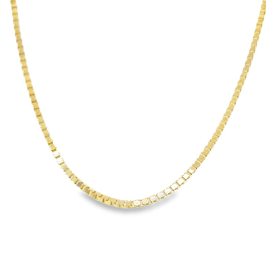 Yellow 14 Karat Diamond Cut 1.1mm Box Chain with Lobster Clasp Estate