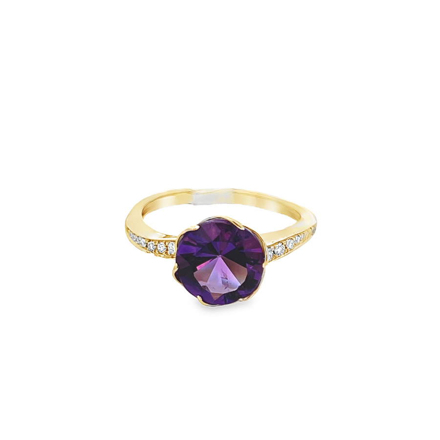 Amethyst 14 Karat Yellow Fashion Ring