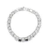 14 Karat White JB
 Star Clover Diamond Bracelet Estate Jewelry Length