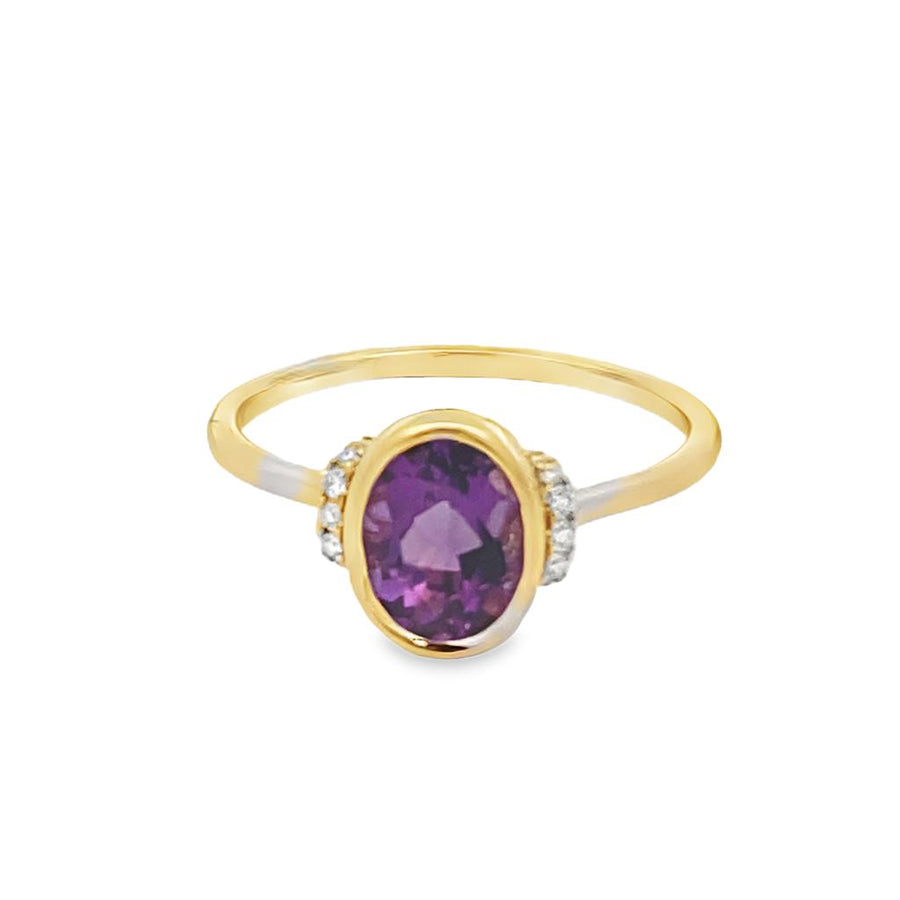 Amethyst 14 Karat Yellow Fashion Ring