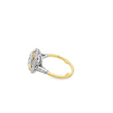 Estate Vintage Style Two-Tone Round Diamond Engagement Ring