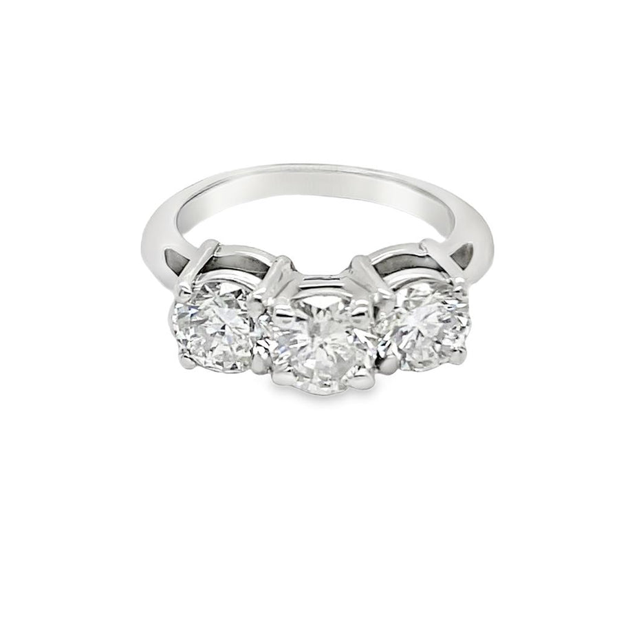 Estate Three Stone Diamond Engagement Ring