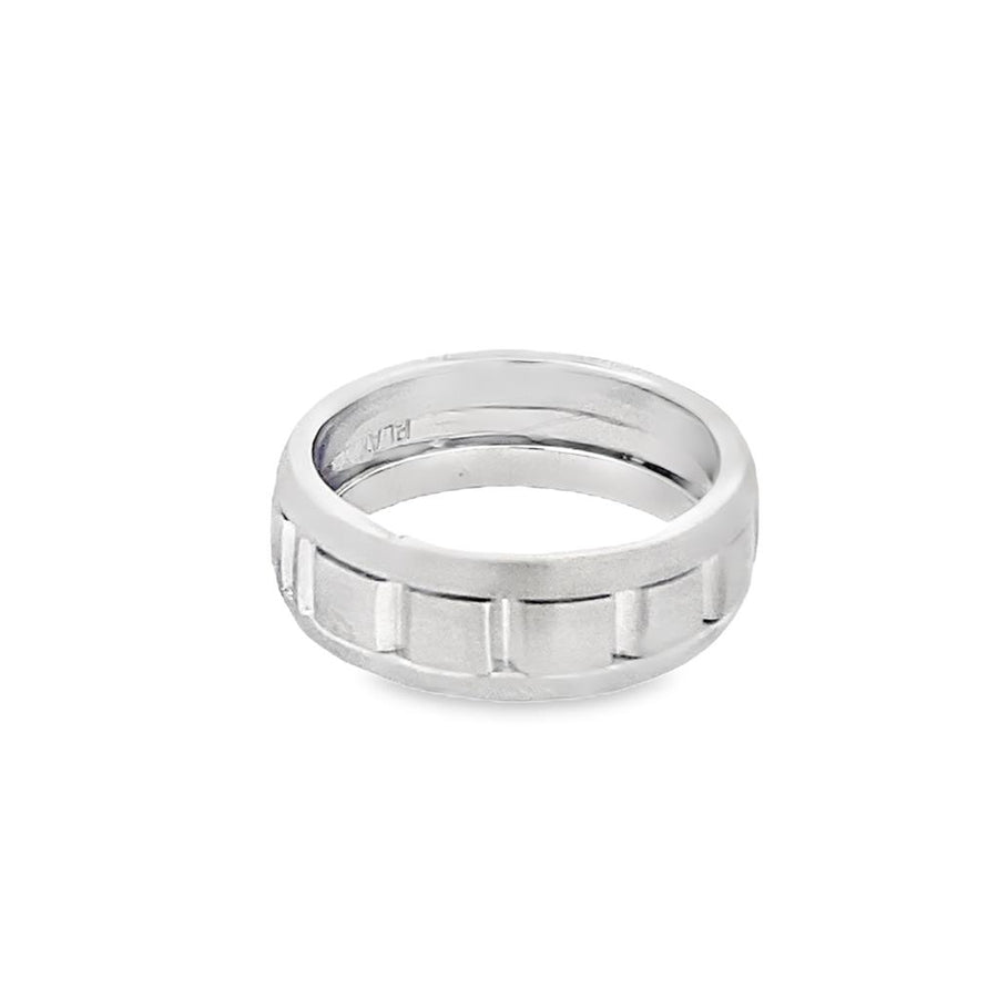 Platinum Scott Kay Notched Wedding Band