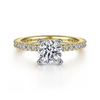 Gabriel & Co. Logan - 14K White-Yellow Gold Round Diamond Engagement Ring Mounting
