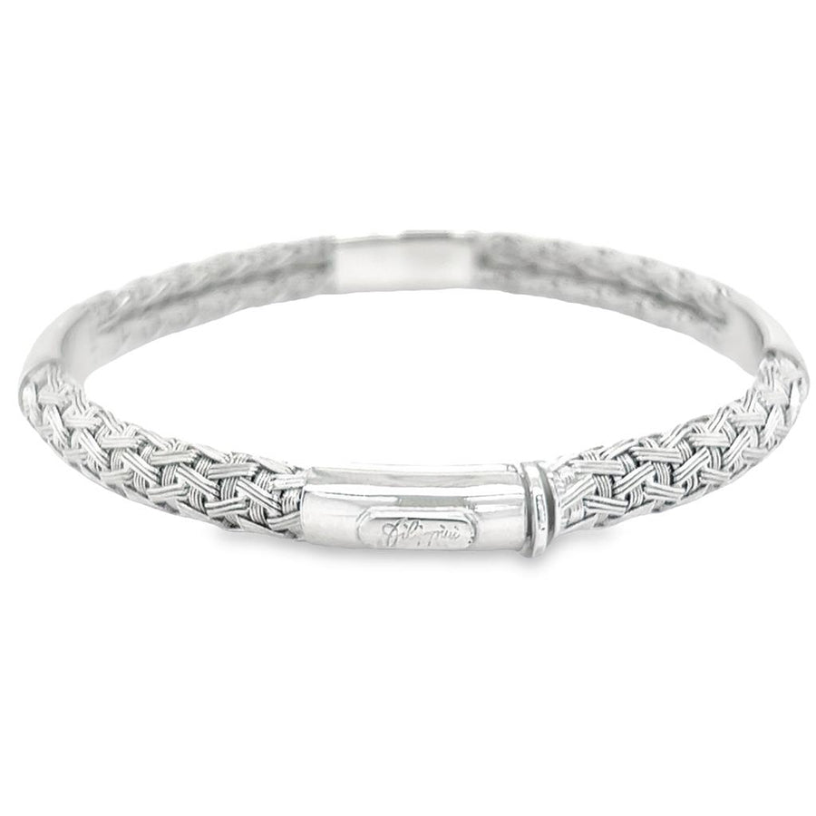White 18 Karat Filippini Woven Bracelet