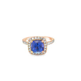 Rosé 14 Karat LeVian Halo Fashion Ring Estate Jewelry Size 5 one = 7.0