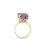 Estate Solitaire Oval Amethyst Ring