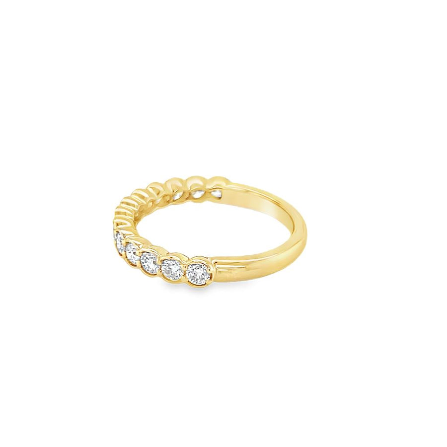 Lady's Yellow 14 Karat Bezel Half Anniversary Wedding/Anniversary Ring