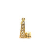 Yellow 18 Karat Oil Tower Charm Estate Jewelry Gram Weight: 2