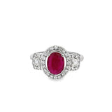 Oval Ruby and Diamond Ring
