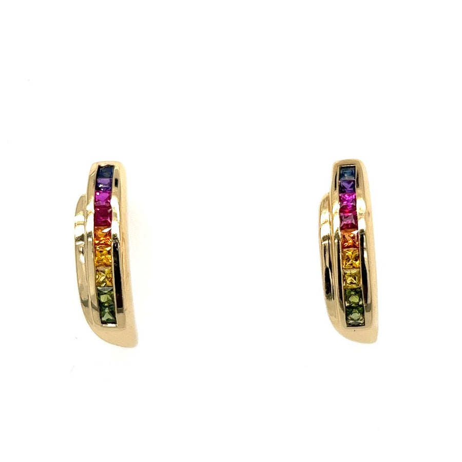 Estate Multicolored Sapphire Earrings