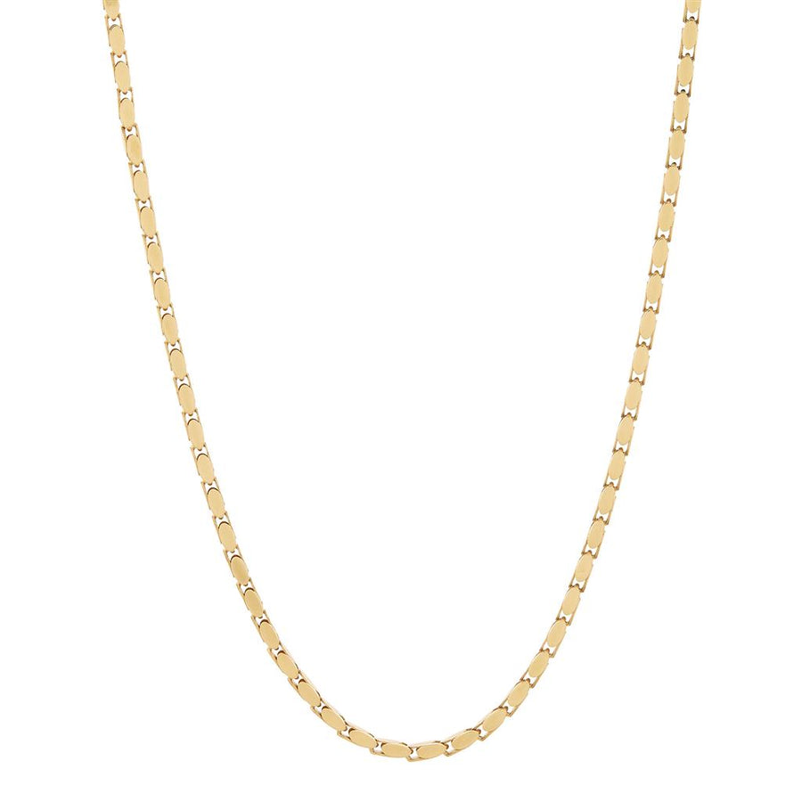 Yellow 14 Karat 3Mm Solid Oval Shape Popcorn Chain Length 18 Gram Weig