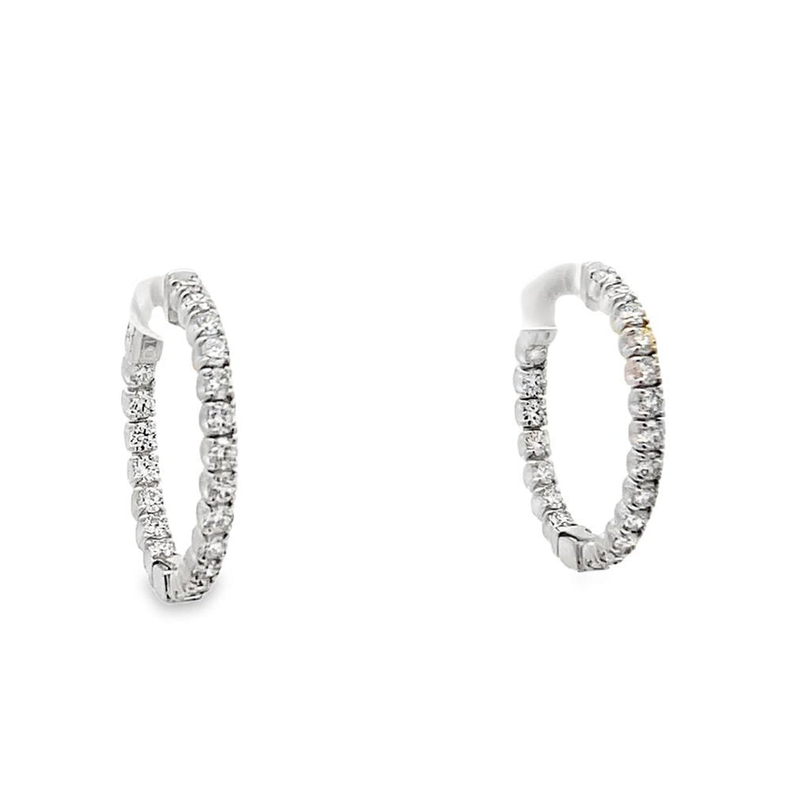 Inside/Outside Diamond Hoop Earrings