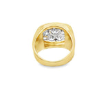 Large Square Top Cluster Diamond Ring