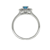 Blue Topaz 14 Karat White Fashion Ring