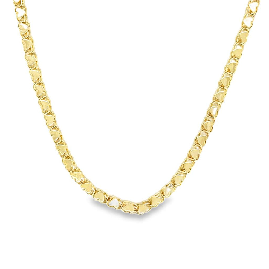Estate Eternity Heart Chain Necklace