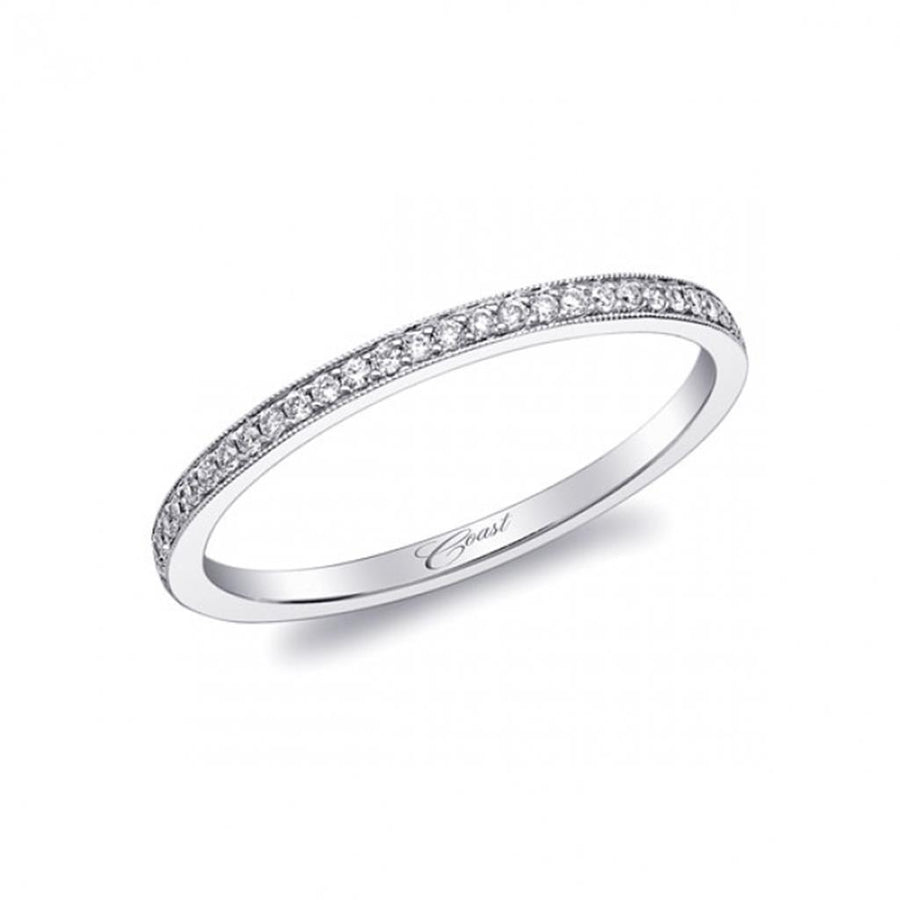 Coast Diamond Milgrain Pave Diamond Wedding Band