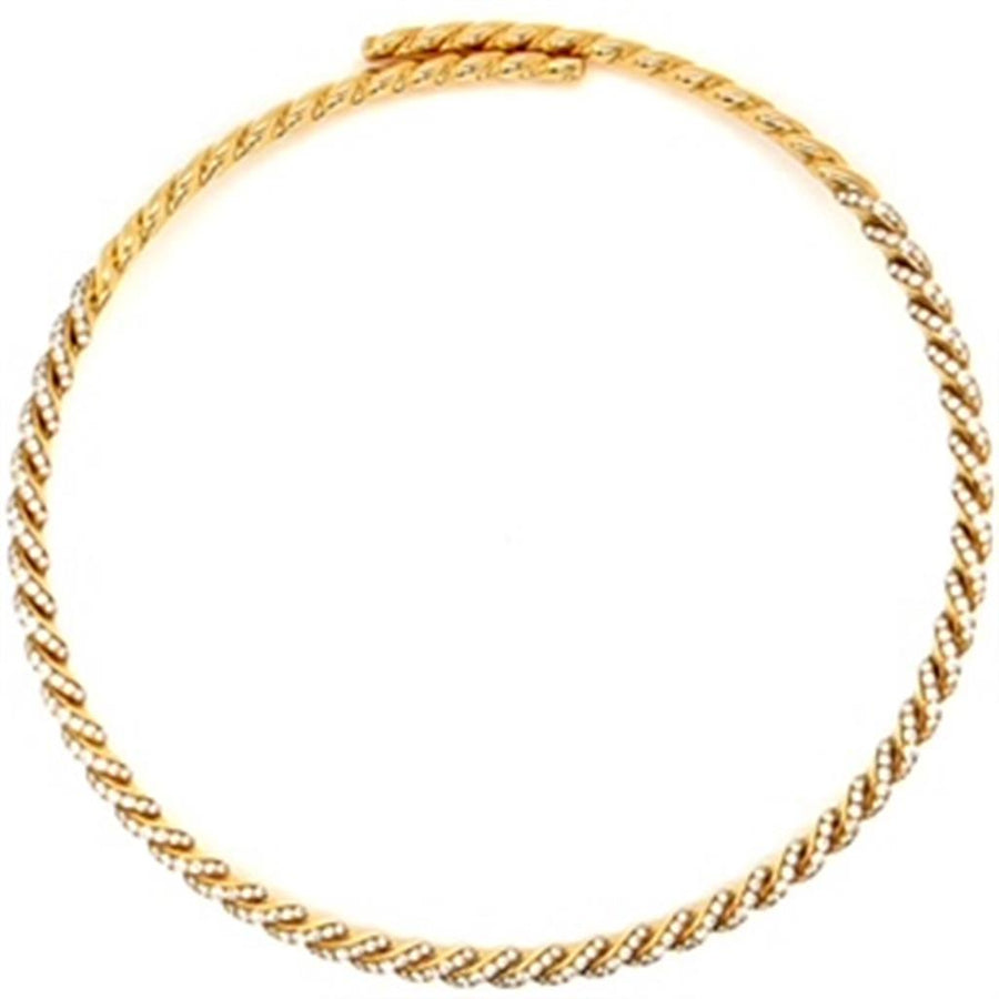 Estate Yellow 18 Karat Gold David Yurman Diamond Choker