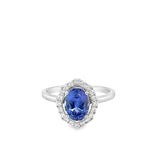 Tanzanite 14 Karat White Fashion Ring