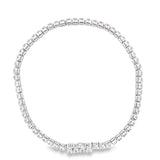 Lady's White 14 Karat Tennis Bracelet Length 7 With 62 = 1.98Twt Round